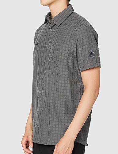 Mammut Lenni - Camisa de Manga Corta para Hombre, Primavera/Verano, Lenni, Hombre, Color Titanio, tamaño Medium