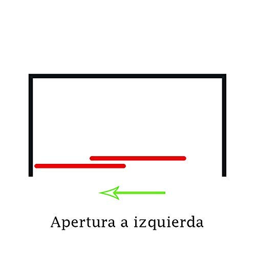 Mampara de Ducha MODULAR Frontal Sencilla - 1 Hoja FIJA + 1 Hoja CORREDERA. (110 cm, Serigrafiada)