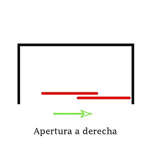 Mampara de Ducha MODULAR Frontal Sencilla - 1 Hoja FIJA + 1 Hoja CORREDERA. (110 cm, Serigrafiada)