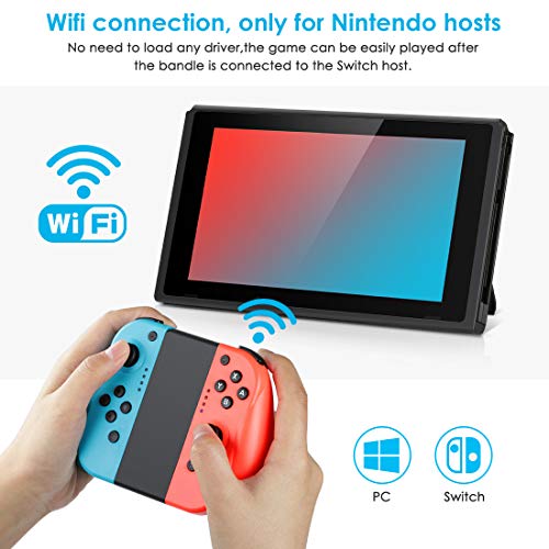 Mandos para Nintendo Switch,Timoom Bluetooth Wireless Controller Gamepad Joystick Controlador De Reemplazo Izquierdo Y Derecho para Joy Con