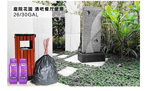 Manfâ Bolsa de Basura,Heavy Duty 50L 45 Bolsas,Automático de Basura para Cocina Jardín ,Oficina,Dormitorio ,Aire Libre Patio,Negro