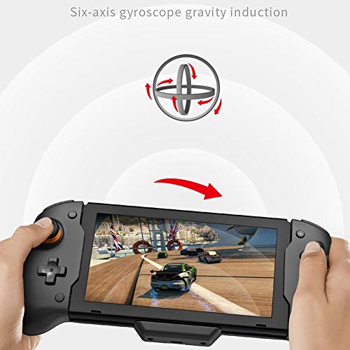 Mango del controlador de gamepad de línea N, mango ergonómico, cómodo y antideslizante, inducción de gravedad con giroscopio de seis ejes, vibración de motor dual, adecuado para el host Switch NS