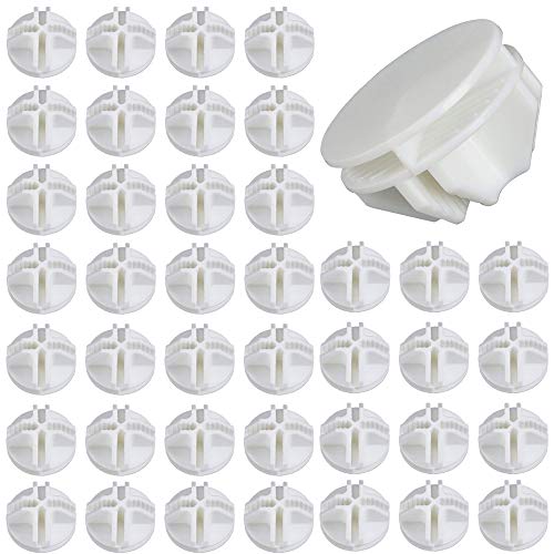 ManLee 40pcs Conectores de Cubos de Plástico Cubo de Rejilla de Alambre Conector Armario Modular para Accesorios Armario Modular Rejilla Estantería Organizador de Armario Cierre Hebilla Clip Blanco