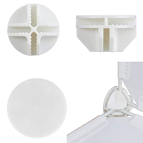 ManLee 40pcs Conectores de Cubos de Plástico Cubo de Rejilla de Alambre Conector Armario Modular para Accesorios Armario Modular Rejilla Estantería Organizador de Armario Cierre Hebilla Clip Blanco