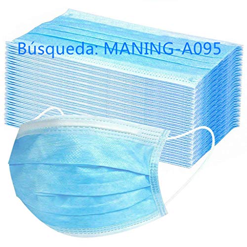 MaNMaNing Protección 3 Capas Transpirables con Elástico para Los Oídos Pack 200 unidades 20200702-MANING-A095