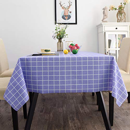 ManMengJi Mantel para Mesa PVC Rectangle, 137x200cm, Fácil de Limpiar, Antimanchas Impermeable, Nórdico Moderno de Plástico Home Manteles