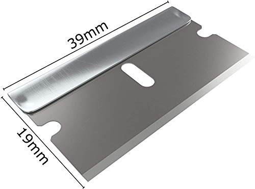 Mansons Cuchillas de repuesto de primera calidad para rascador de vitrocerámica - 10 cuchillas práctica caja dispensador para rasqueta de vidrio - 10 cuchillas de acero de alta calidad