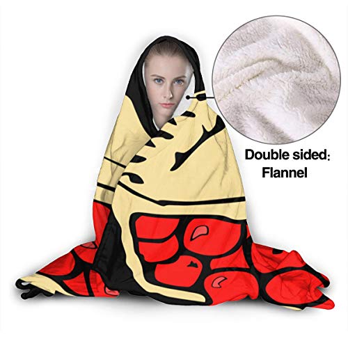 Manta con capucha para tarta de queso ultra suave con estampado divertido accesorio para dormitorio