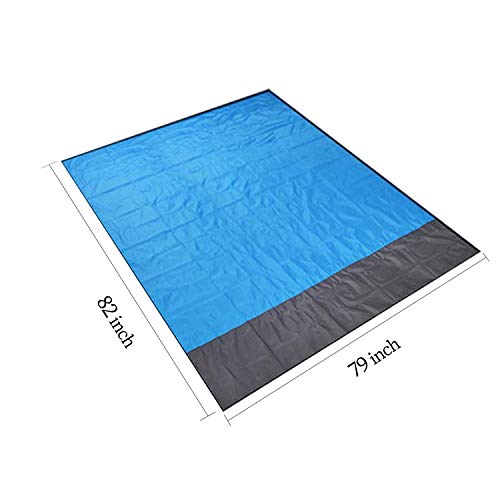 Manta de Picnic de 208 x 200 cm, Manta de Playa, Toalla de Playa Impermeable para la Arena, Secado rápido y Funda de Camping compacta