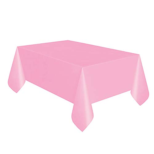 Mantel de Plástico - 2,74 m x 1,37 m - Rosa Claro