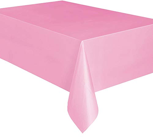 Mantel de Plástico - 2,74 m x 1,37 m - Rosa Claro