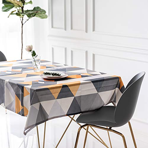 Mantel para Mesa Patrón de Triángulo Geometría de Cocina Salón Rectangular Impermeable Lavable Diseño de Comedor Decoración del Hogar Oficinas (55 * 70in/140 * 180cm)