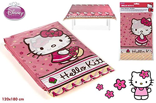 MANTEL PLASTICO 120X180 HELLO KITTY