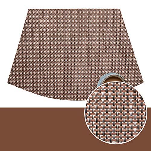 Manteles individuales en forma de cuña para mesa redonda Juego de 6, mantel individual de vinilo tejido, tapetes resistentes al calor, tapete de cocina lavable