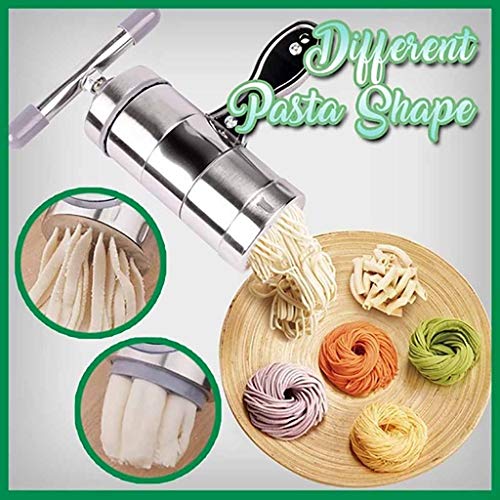 Manual de Acero Inoxidable Noodles Presse máquina de Pasta máquina Multi Cocina Manual Máquina de Pasta máquina de prensar Verduras Frutas exprimidor Zumo máquina de prensar con 2 Noodle Mould