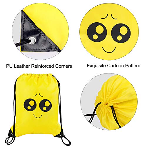 MaoXinTek Bolsas de Cuerdas Dibujos Animados Mochila Bolsas PE para cumpleaños niños y Adultos la Fiesta Favorece Rellenos Bolsa 10 Piezas