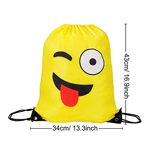 MaoXinTek Bolsas de Cuerdas Dibujos Animados Mochila Bolsas PE para cumpleaños niños y Adultos la Fiesta Favorece Rellenos Bolsa 10 Piezas