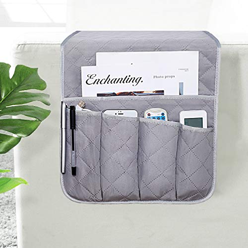 MaoXinTek Organizador de Reposabrazos para Sofá, Bolsillo Bandeja para Silla, Soporte de Bolsa de Almacenamiento de Tela para Sofá, Revistero para Mando a Distancia, Teléfono Móvil, Libro, lápiz