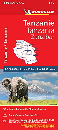 Mapa National Tanzania-Zanzíbar (Mapas National Michelin)