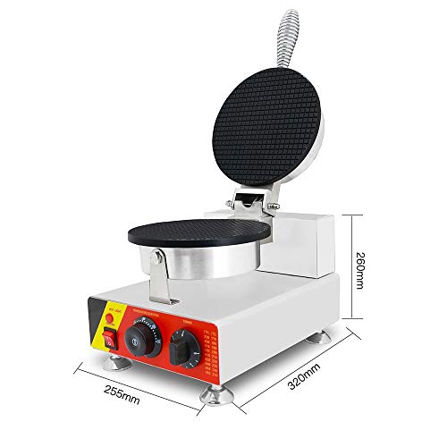 MaquiGra Máquina Comercial para Hacer Cucuruchos de Helados Barquillero Profesional Waffle Maker Eléctrica Antiadherente Control de Temperatura Automático