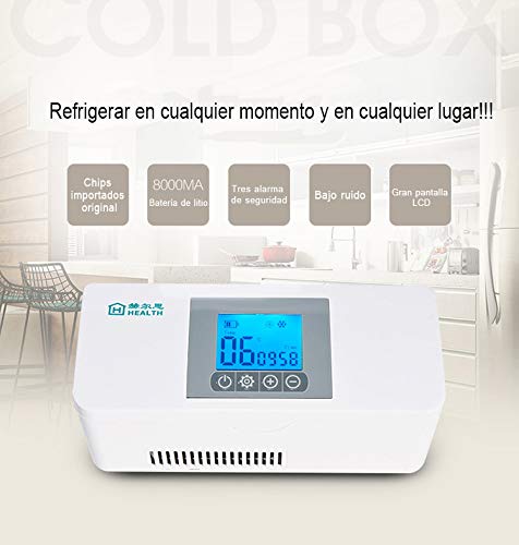 MaquiGra Nevera Portátil para Medicamento Nevera Inteligente para Coche Refrigerador de Medicina Mini Caja de insulina Semiconductor Refrigerador de Coche Viaje Hogar(2-8℃) Temperatura Constante