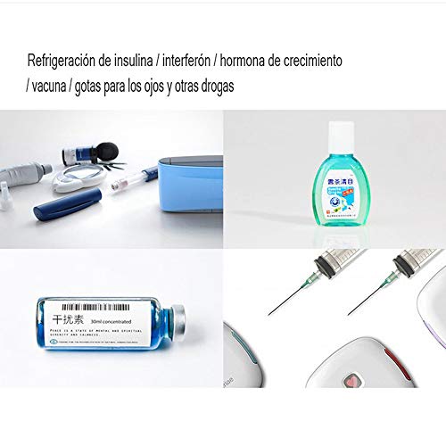 MaquiGra Nevera Portátil para Medicamento Nevera Inteligente para Coche Refrigerador de Medicina Mini Caja de insulina Semiconductor Refrigerador de Coche Viaje Hogar(2-8℃) Temperatura Constante