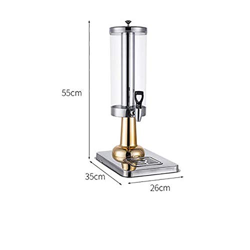 Máquina De Bebidas Frías Máquina De Jugo De3 litros De Acero Inoxidable Comercial, Adecuada para El Desayuno Buffet del Hotel,Oro