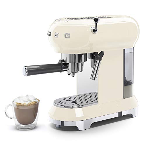 Máquina de café expreso Smeg ECF01RDUK crema