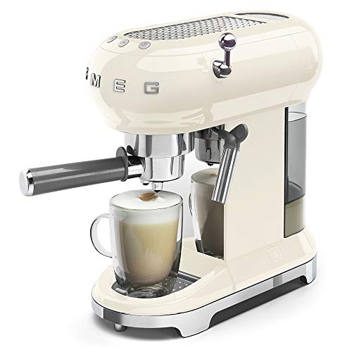 Máquina de café expreso Smeg ECF01RDUK crema