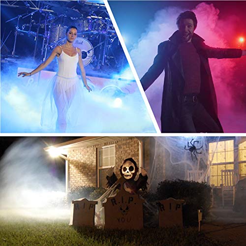 Máquina de niebla con mando a distancia, Softeen 500 W, máquina de niebla para fiestas con 2 mandos a distancia inalámbricos y colorido efecto luz LED para fiestas, bodas, Navidad, Halloween