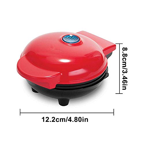 Máquina Para Hacer Gofres Redonda,Máquina Para Hacer Gofres, Mini Máquina Para Hacer Gofres 350W Para Waffles Individuales, Paninis, Papas Al Horno, Otros Desayunos, Almuerzos O Bocadillos Para Llevar