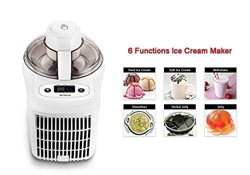 Máquina para hacer helados con compresor - 0.6L - Helado casero de calidad profesional - Ideal para helado, sorbete y yogurt congelado