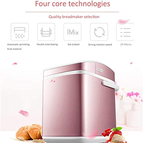 Máquina para Hacer Pan, Automático Máquina De Pan con Dispensador Automático De Ingredientes Preestablecido, Incluyendo Masa Madre Sin Gluten Yogures De Mermelada, Sartén Antiadherente, 550W,B