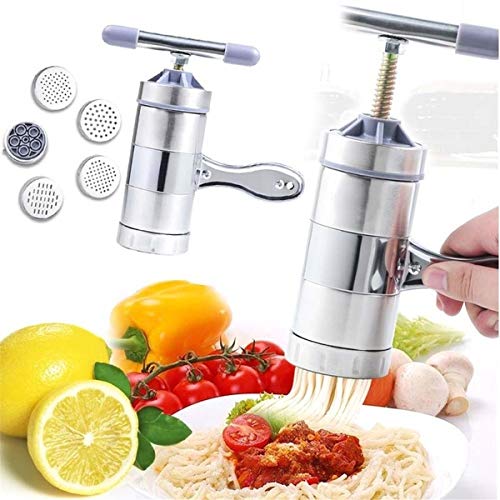 Máquinas para Pasta Manuales, FantasyDay Máquina de Cortador de Pasta de Acero Inoxidable, Maquina Hacer Pasta Fresca Para Casa Cocina Fabrica, Fideos, Tagliatelle, Lasaña, Espaguetis - Noodle Maker