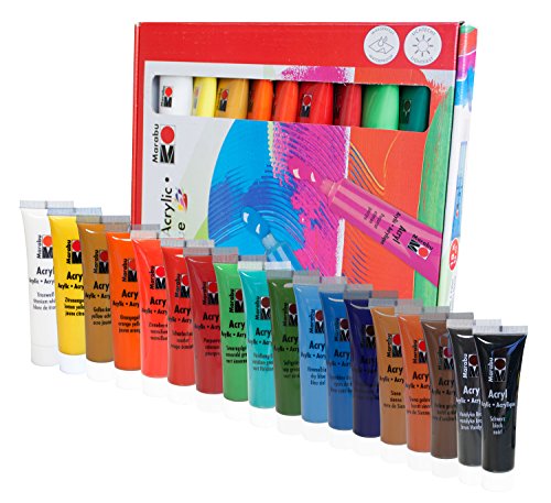 Marabu 121000201 - Pinturas acrílicas Set 18 x 36 ml