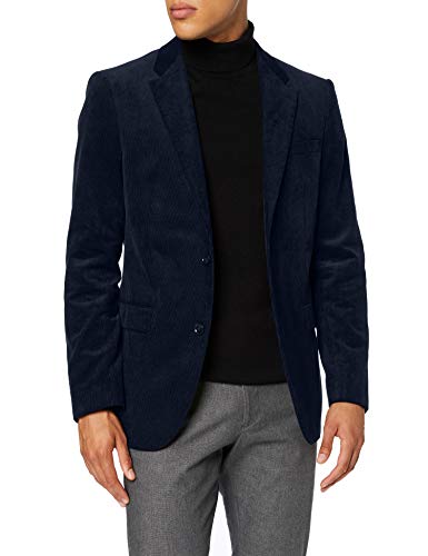 Marca Amazon - find. Americana Casual de Pana Hombre, Azul (Navy), 46, Label: 36