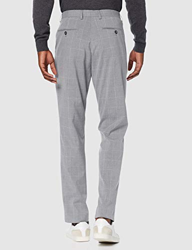 Marca Amazon - find. Pantalones de Vestir para Hombre, Gris (Grey Grey), 32W / 33L, Label: 32W / 33L