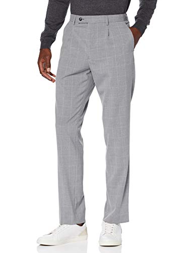 Marca Amazon - find. Pantalones de Vestir para Hombre, Gris (Grey Grey), 32W / 33L, Label: 32W / 33L