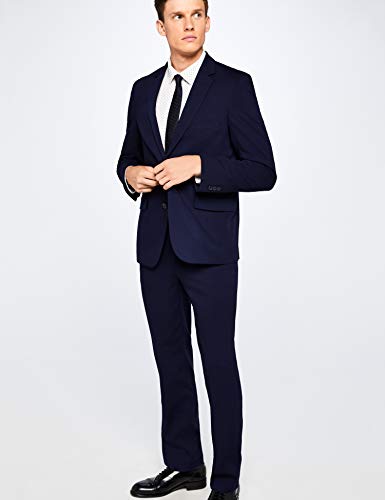 Marca Amazon - find. Stretch Slim Fit, Chaqueta de Traje para Hombre, Azul (Navy Navy), 54L, Label: 44L