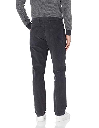 Marca Amazon – Goodthreads – Pantalones elásticos y cómodos de pana de corte recto con 5 bolsillos para hombre, Gris (Grey Gre), 32W x 36L