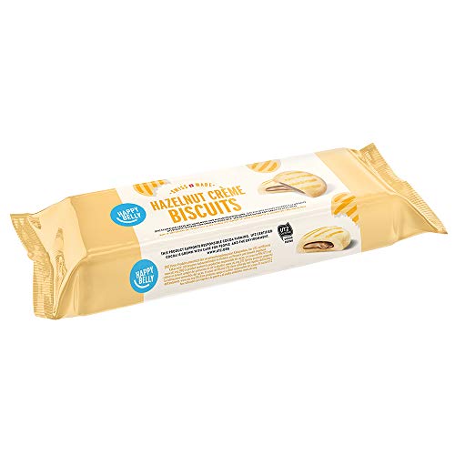 Marca Amazon - Happy Belly - Galletas suizas con relleno de crema de avellanas y cacao, Pack de 4 (4 x 175g)