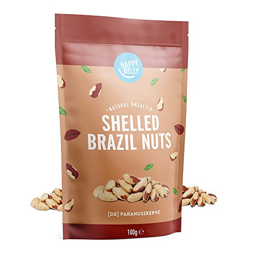 Marca Amazon - Happy Belly Nueces de Brasil sin cáscara, 7 x 100g