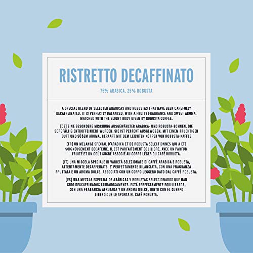 Marca Amazon - Happy Belly Ristretto Decaffeinato- Café UTZ molido de tueste natural descafeinado en cápsulas (compostables) compatibles con Nespresso, 30 cápsulas (3x10)