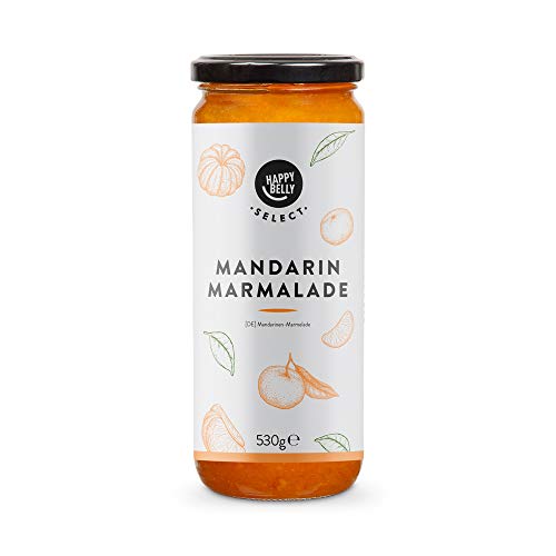 Marca Amazon - Happy Belly Select Mermelada con 75 % de mandarina, 2 unidades de 530 g