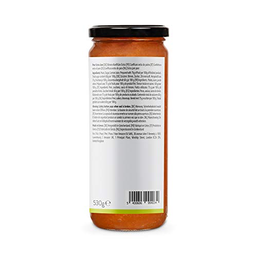Marca Amazon - Happy Belly Select Mermelada extra con 75 % de pera, 2 unidades de 530 g