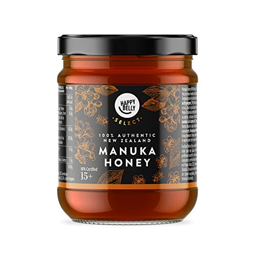 Marca Amazon - Happy Belly Select Miel de manuka 15+, 340gr - MGO 514