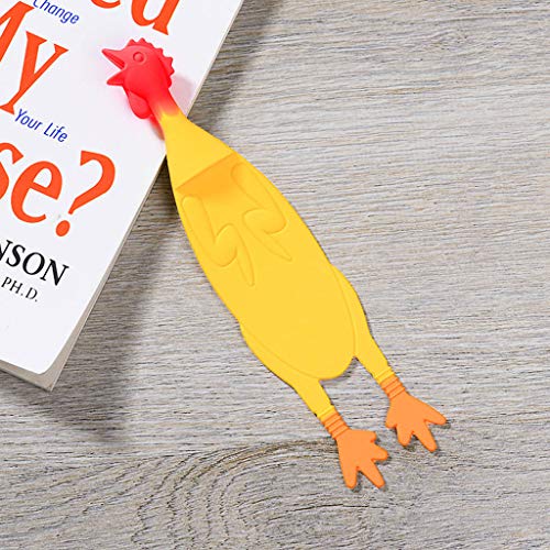 Marcador de libros Volvol Creativo con diseño de gallina gritando de silicona