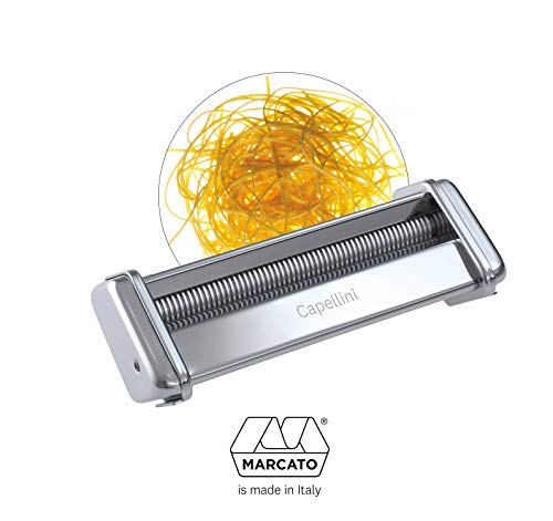 Marcato Accesorio Capellini Máquina para Pasta Atlas 150, Acero Inoxidable, Plata, 8 X 17.7 X 4.5 Cm