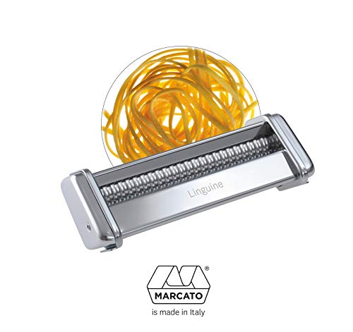 Marcato Accesorio Linguine para Máquina de Pasta Atlas 15, Acero Cromado, Plata, 8x17.7x4.5 cm