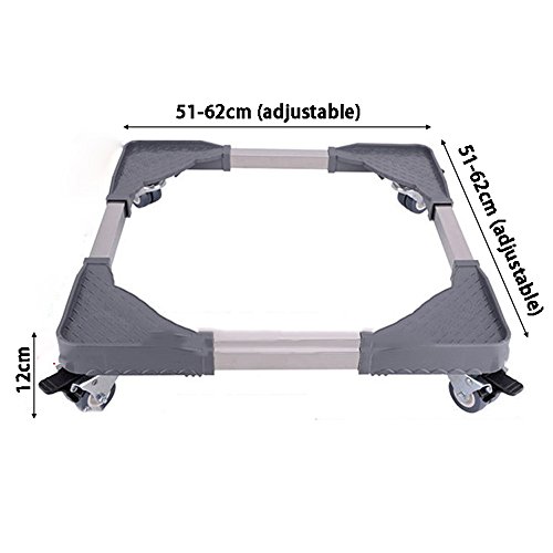 Marco Universal de la Lavadora de XXGI Rueda Universal móvil Altura de la Bandeja del Soporte del Acero Inoxidable (los 12Cm) Extensión Universal automática